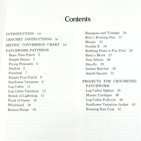 Vintage Crocheting Patchwork Patterns Book (1981) - Picture 6 of 8